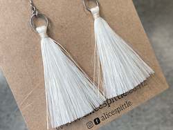 Jewellery: Muka Tassel earrings - natural