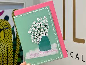 Card - Happy Mothers Day Vase
