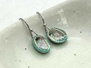 Earrings: Nostalgem Paua Shell hook earrings