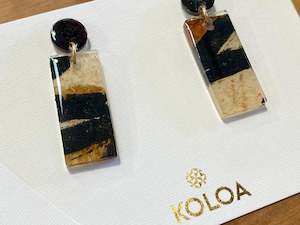 Earrings: Koloa Barkcloth earrings - Olivia Ate