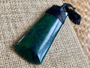 NZ Pounamu Toki pendant medium large