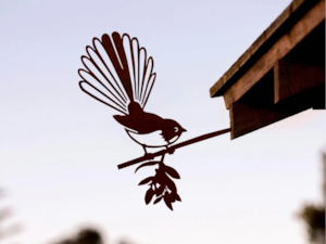 Art Prints: Metal Birds - Piwakawaka Fantail