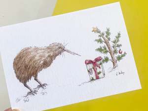 Cards: Card - Kiwi With Present