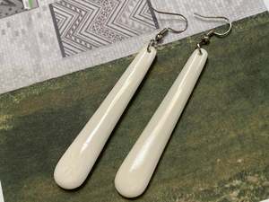 Bone drop earrings