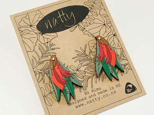 Natty Harakeke Flower Earrings