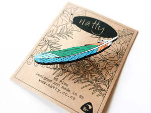 Natty Tui Feather Brooch