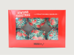 Awesome Gifts Under 50: Moana Rd Pohutukawa Baubles set 6