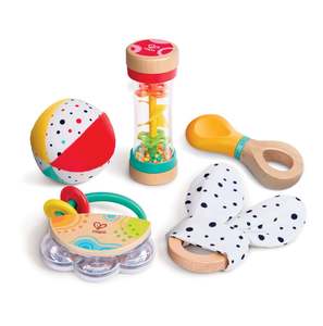 Infant Toys: Hape 5 in 1 Baby Sensory Set