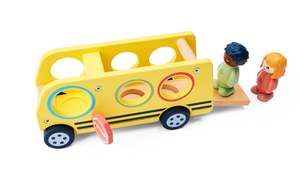 Dollhouse Furniture: Hape Land The Lively School Bus