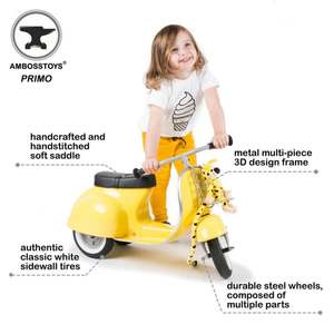 Ambosstoys Primo ride-on Scooter Yellow