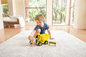 Preschool Vehicles: Hape Hauler Dump Truck