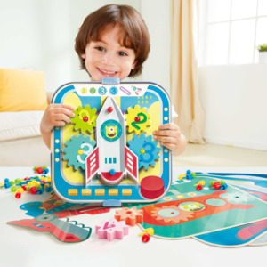 Learning Toys Toddler: Hape Groovy-go-round Gears Playset