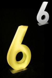 LED Number 6 hire