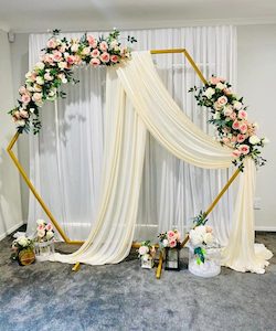 Products: Gold Hexagon Backdrop