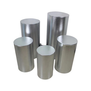 Silver plinth set of 5 hire