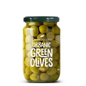 Savoury Snacks: Olives, Green (organic, pitted) - 315g