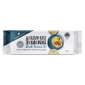Savoury Snacks: Rice Crackers, Black Sesame (Ceres, Organic) - 100g, gluten free