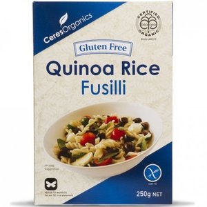 Pasta & Noodles: Quinoa Rice Fusilli Pasta (Ceres, Organic, Gluten Free) - 250g