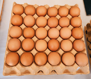 Products: Tray of 30 Size 7 62g-67g Happy Chicks