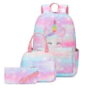 School Bag Lunch Box Set: Unicorn Eyelash Backpack