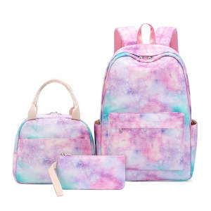 School Bag Lunch Box Set: Galaxy Backpack Set
