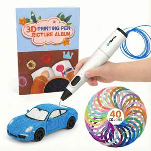 3D Pen Kit with 40 Colors PCL Filaments 200m + Stencils
