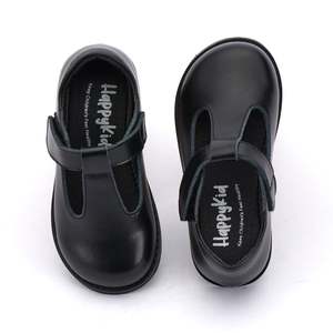 Girls Black Leather T-Bar School Shoes – Velcro Mary Jane Style, Genuine Leath&hellip;