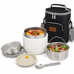 Large Insulated Lunch Box & Food Jar 1200ml & 1500ml - 12-Hour Hot or Cold Conta&hellip;