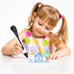 Toys: 3D Printer Pen with LCD NZ — Kids PLA + ABS Drawing Pen + 20 Colours Filament (100m), Ages 8+
