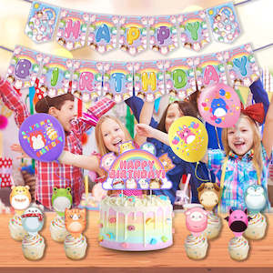 Party: Squishmallows Party Supplies for Kids’ Birthday Party decorations Banner Balloon Set