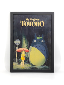 Home: Studio Ghibli Totoro Vintage Style movie poster wall art with frame 30cmx40cm