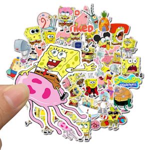 Stickers: Spongebob 50pcs stickers- no repeat, sun/water proof