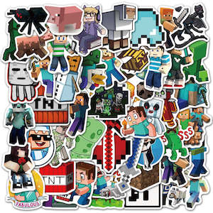 Stickers: Minecraft STICKERS 50PCS - no repeat, sun/water proof
