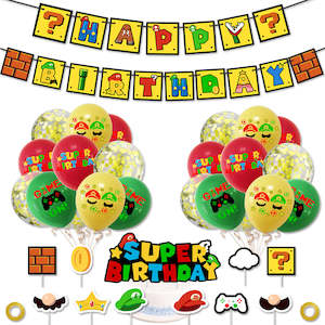 Super Mario: Super Mario Party Supplies for Kids’ Birthday Party decorations Set