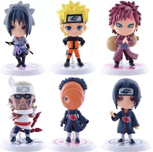 Hobbies Collectable Geek Zone: 6 piece Naruto Figure Naruto Kakashi Sasuke Sakura