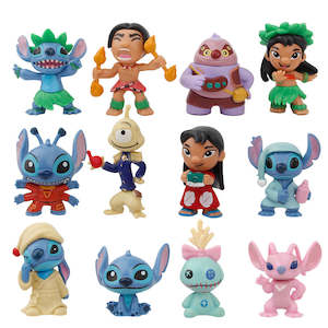 Cake Decoration: Lilo & Stitch Cake Toppers – 12PCS Toy Figures for Cake Decoration
