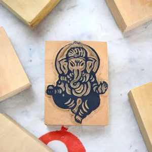 Products: Good Luck Woodblock Stamp Ganesha SP Happy Medium