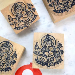 Good Luck Woodblock Stamp Ganesha S Happy Medium