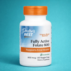 Preconception Supplement: Doctor's Best, Fully Active Folate 800, 800 mcg, 60 Veggie Caps - Prenatal Supplement