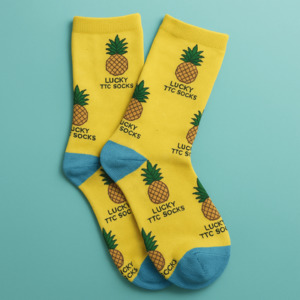 Novelty: FertileFeet Lucky Pineapple TTC Socks