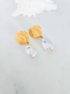 Earrings: Adore Keshi Pearl Drop Earrings - Fairley