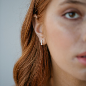 Earrings: So Square Huggies - Sophie Store