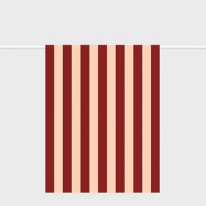 Bold Stripe Tea Towel Burgundy + Peach - Lettuce