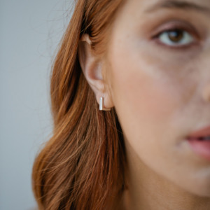 Earrings: So Square Huggies - Sophie Store
