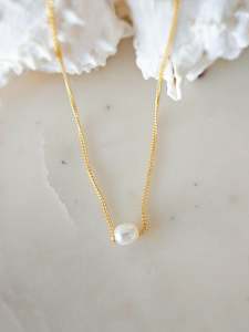 For Her: Mini Pearl Necklace| Gold - Fairley