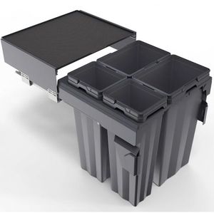 Products: Kosara Bin 600mm 2 x 31L 2 x 16L Anthracite - Hardware & Handles NZ