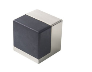 Brand Sylvan: Sylvan Floor Mounted Door Stop Square & Round Satin Nickel Finish