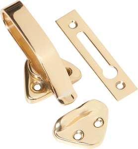 Brand Tradco: Hopper Window Fastener Polished Brass L74xW39xP31mm
