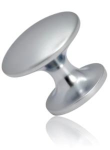 Brand Mardeco: Mardeco 1165L Cabinet Knob Large 29mm Finish Brushed Nickel & Satin Chrome