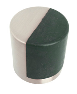MILES NELSON DOOR STOP 40MM ROUND FLOOR MOUNT SATIN NICKEL